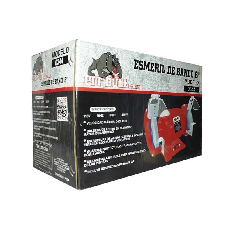 ESMERIL PITBULL TOOLS DE BANCO  3/4 X  6 | 0344