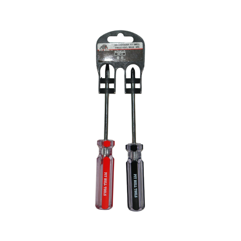 DESARMADOR PIT BULL TOOLS AZUL/ROJO  2PZ | 0913