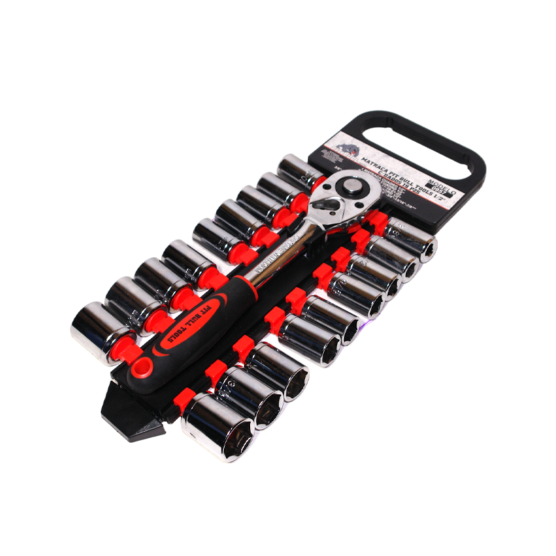 MATRACA PIT BULL TOOLS 1/2 C/DADOS 19PZ | 0957