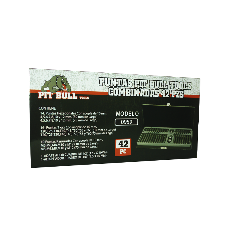 PUNTAS PIT BULL TOOLS COMBINADAS 42 PZS | 0959