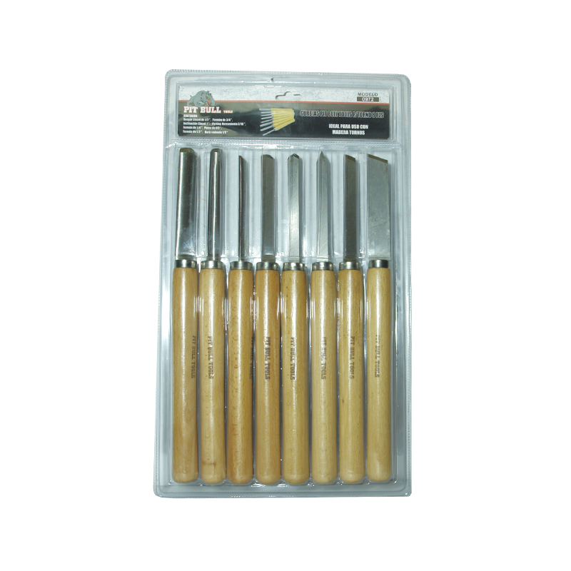 GURBIAS PIT BULL TOOLS  8 PZ P/TORNO | 0972
