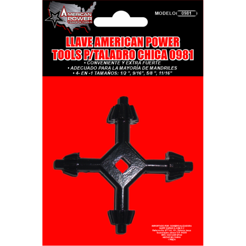 LLAVE AMERICAN POWER T P/TALADRO CHICA | 0981