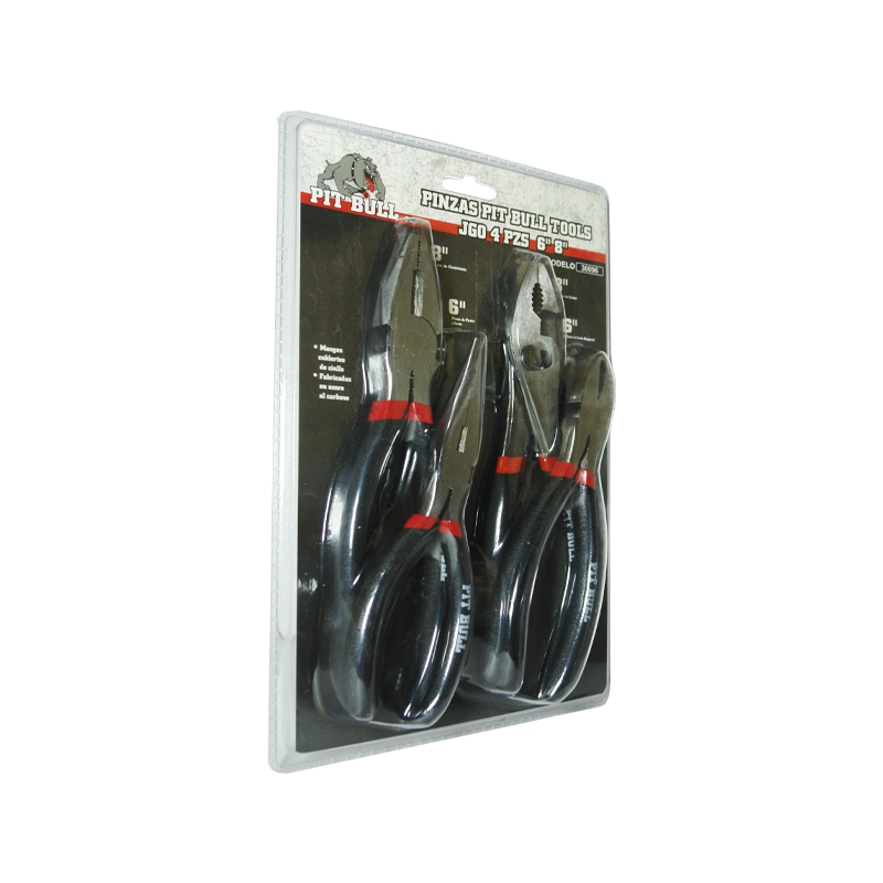 PINZAS PIT BULL TOOLS JGO 4 PZS  6 - 8 | 30096
