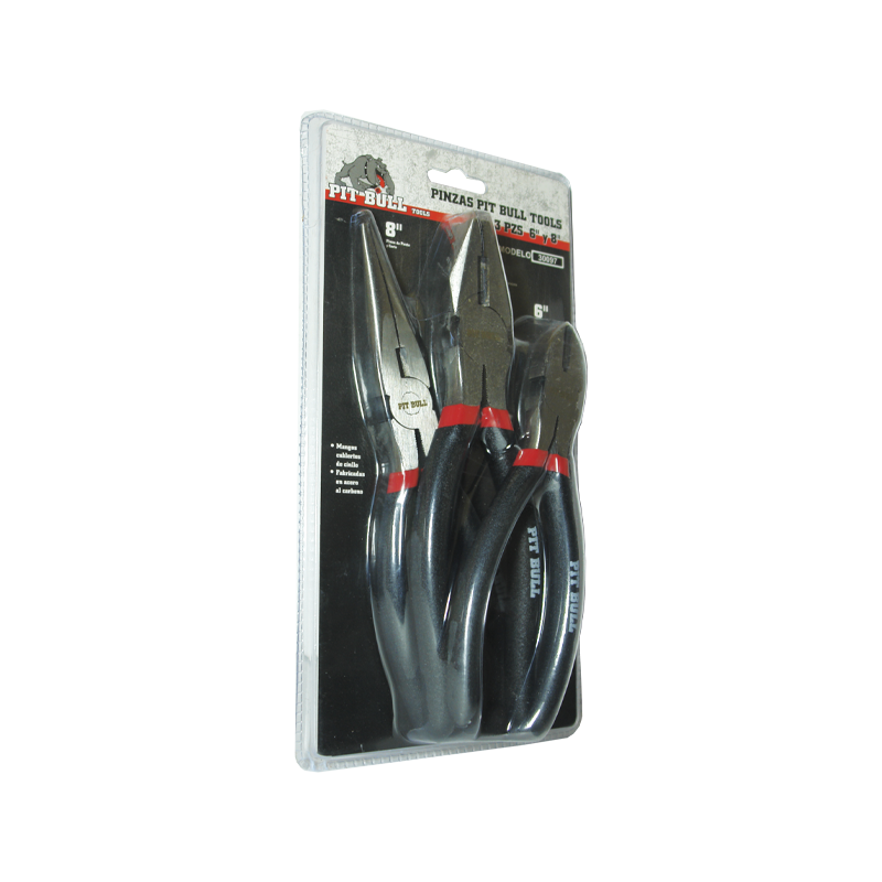PINZAS PIT BULL TOOLS JGO 3 PZS 6 - 8 | 30097