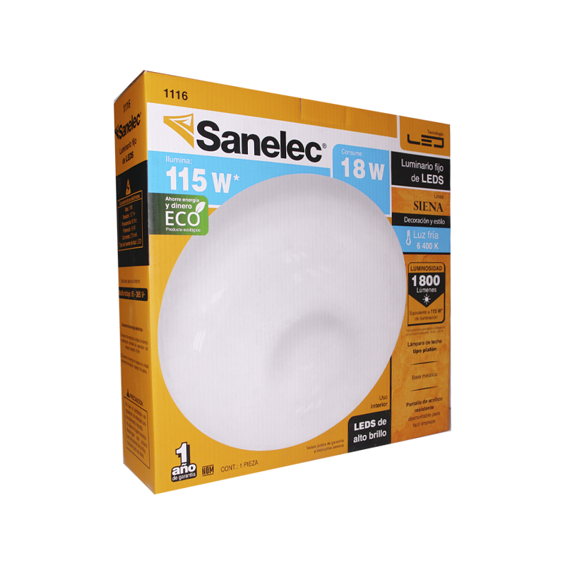 PLAFON SANELEC 18W SIENA | SE311160 | 1116