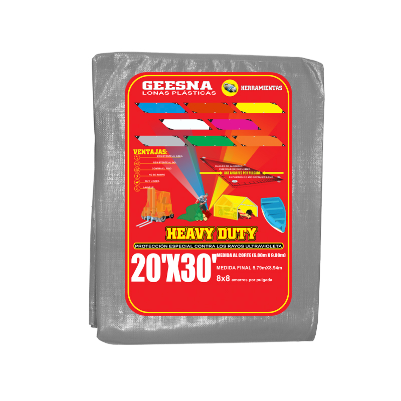 LONA GRIS LIG 20X30 ( 6.00X9.00)  GEESNA | 2286