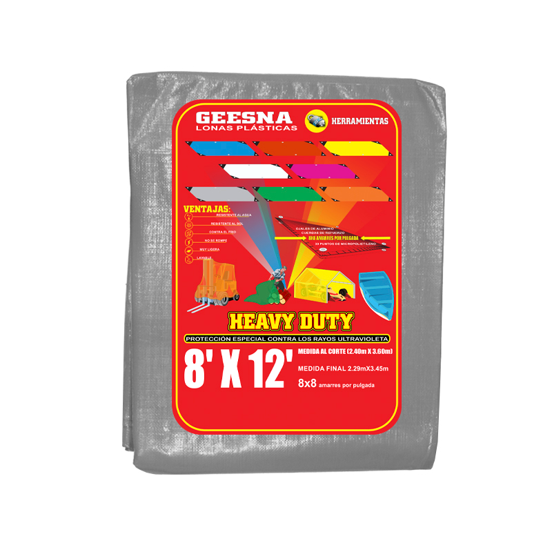 LONA GRIS LIG  8X12 ( 2.40X3.60)  GEESNA | 2372