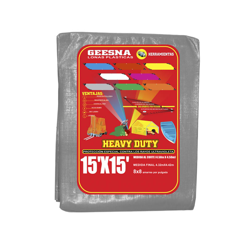 LONA GRIS LIG 15X15 ( 4.50X4.50)  GEESNA | 2390