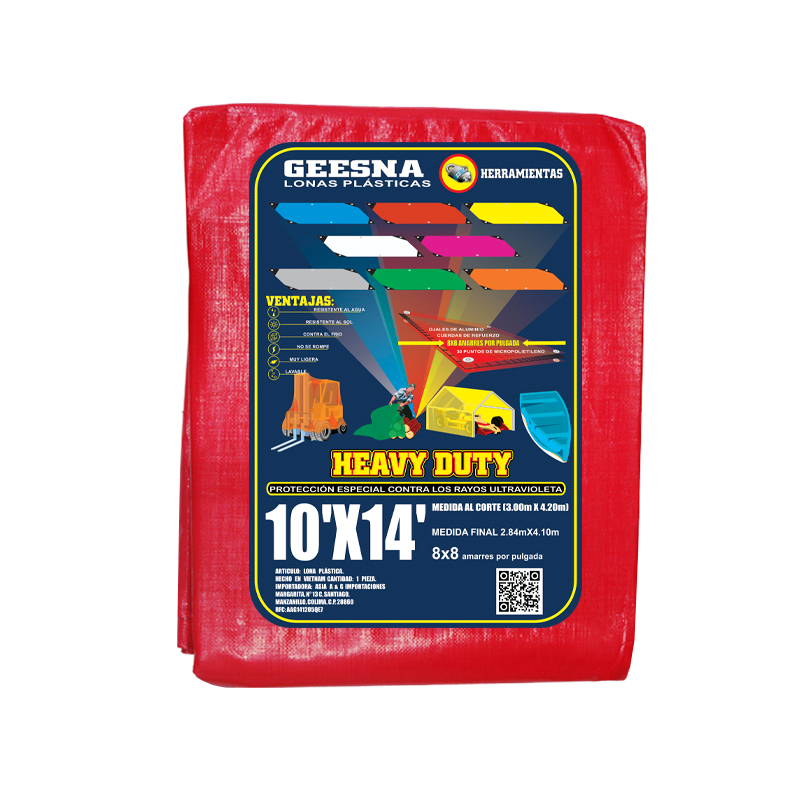 LONA ROJA LIG 10X14 ( 3.00X4.20)  GEESNA | 2434