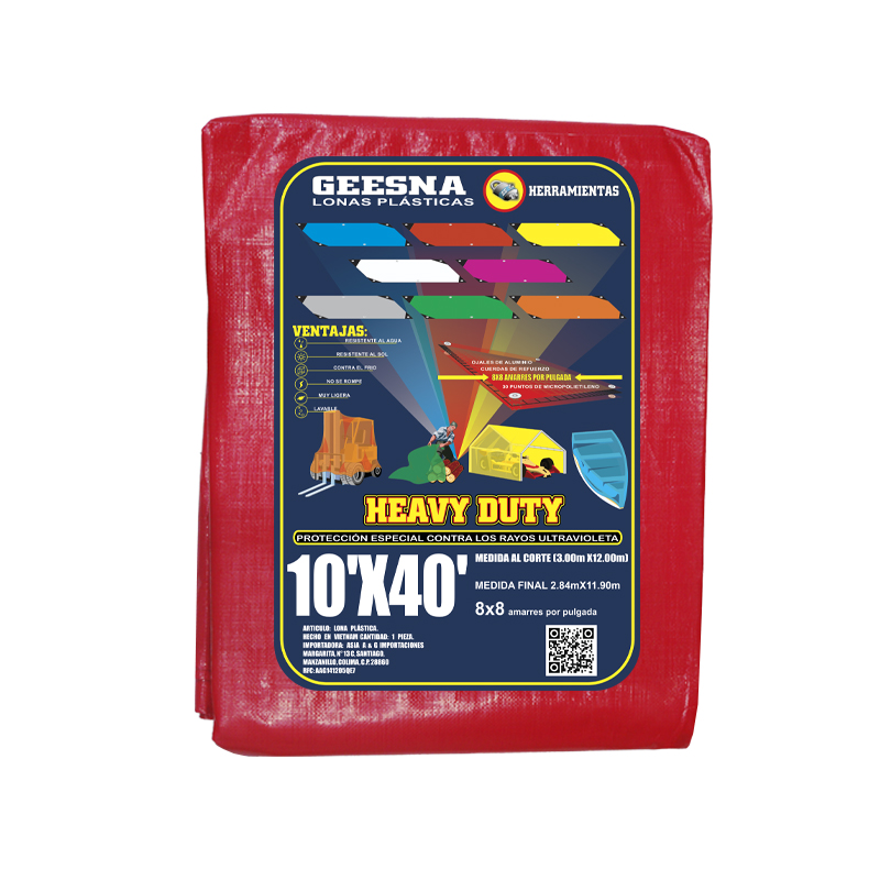 LONA ROJA LIG 10X40 ( 3.00X12.00)  GEESNA | 2474
