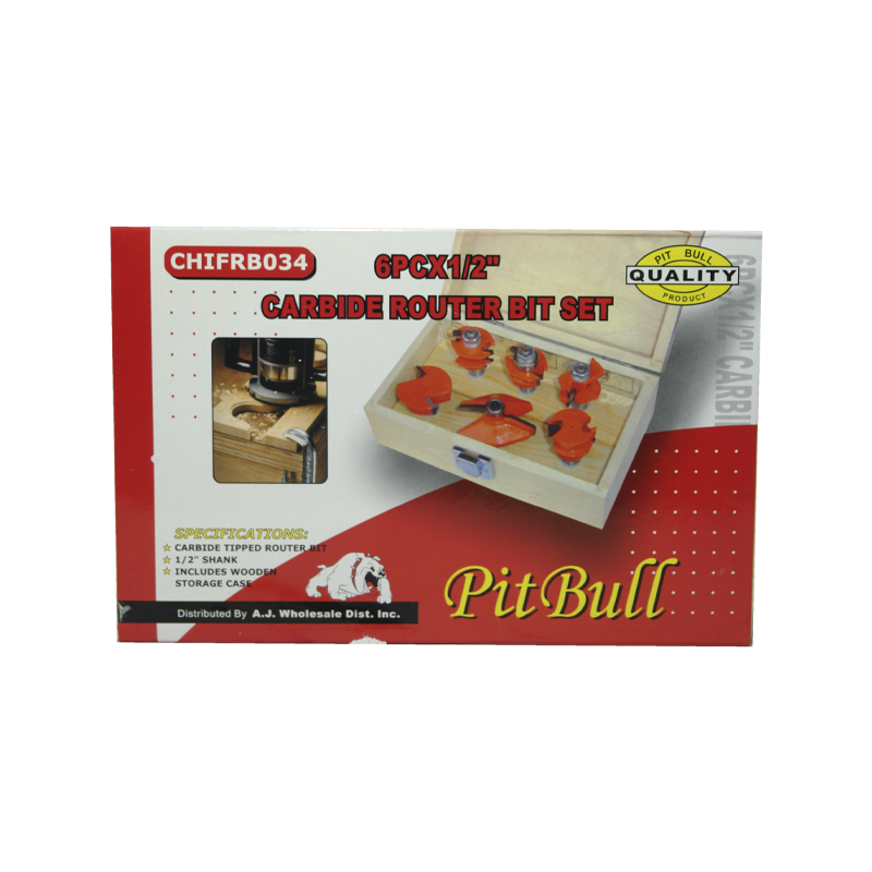 BROCA P/ROUTER CARBURO 1/2  6 PZ | 2976