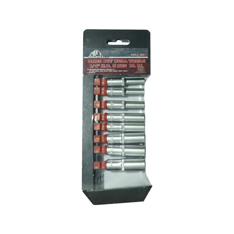 DADO PIT BULL TOOLS 1/4 H.D. 9PZ M.M. | 30001