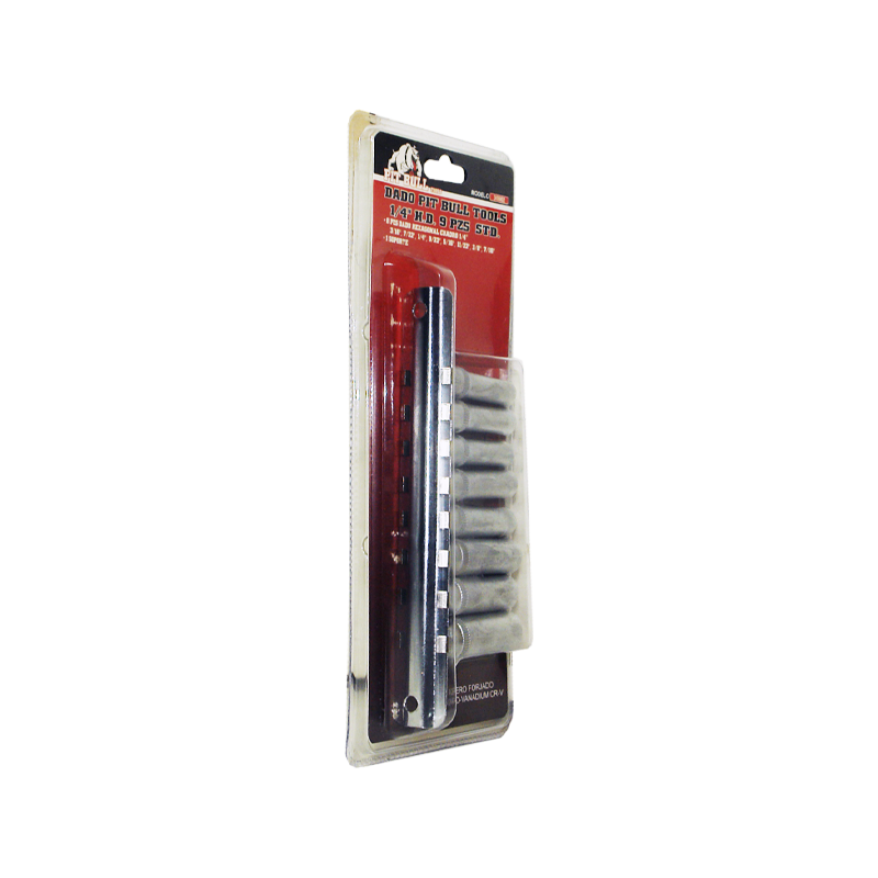 DADO PIT BULL TOOLS 1/4 H.D. 9 PZ STD | 30002