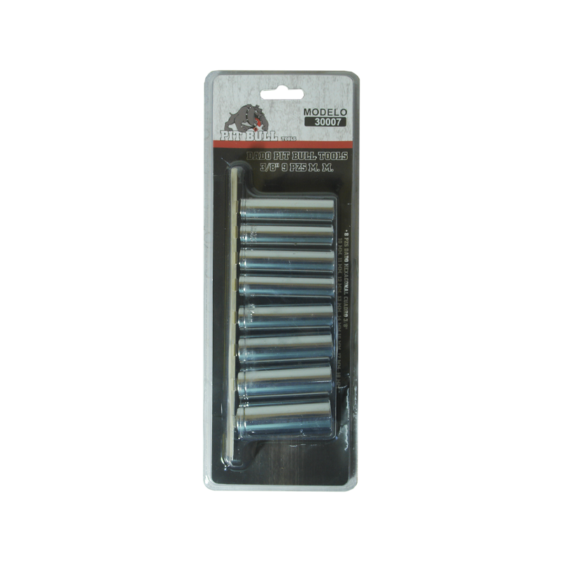 DADO PIT BULL TOOLS 3/8 9PZ M.M. | 30007