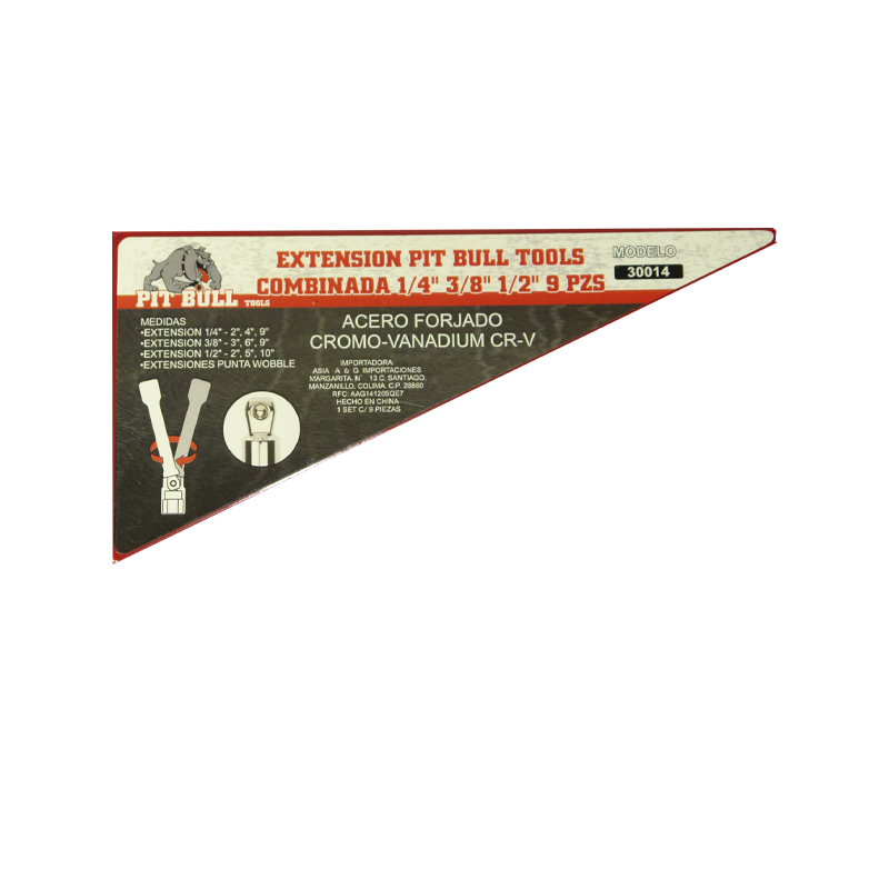 EXTENSION PIT BULL T COMB 1/4-3/8-1/2 9P | 30014