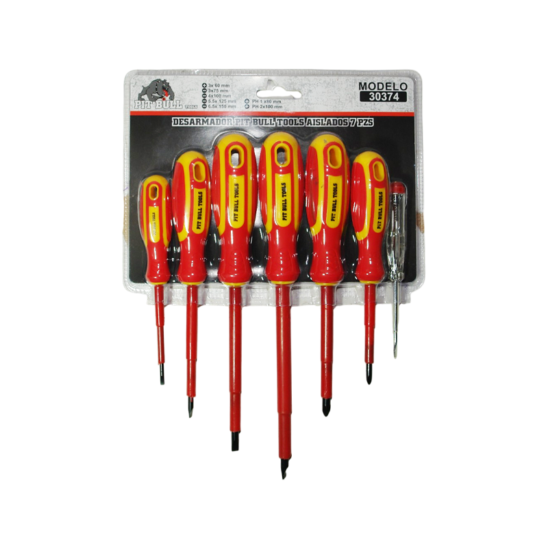 DESARMADOR PIT BULL TOOLS AISLADOS 7 PZS | 30374