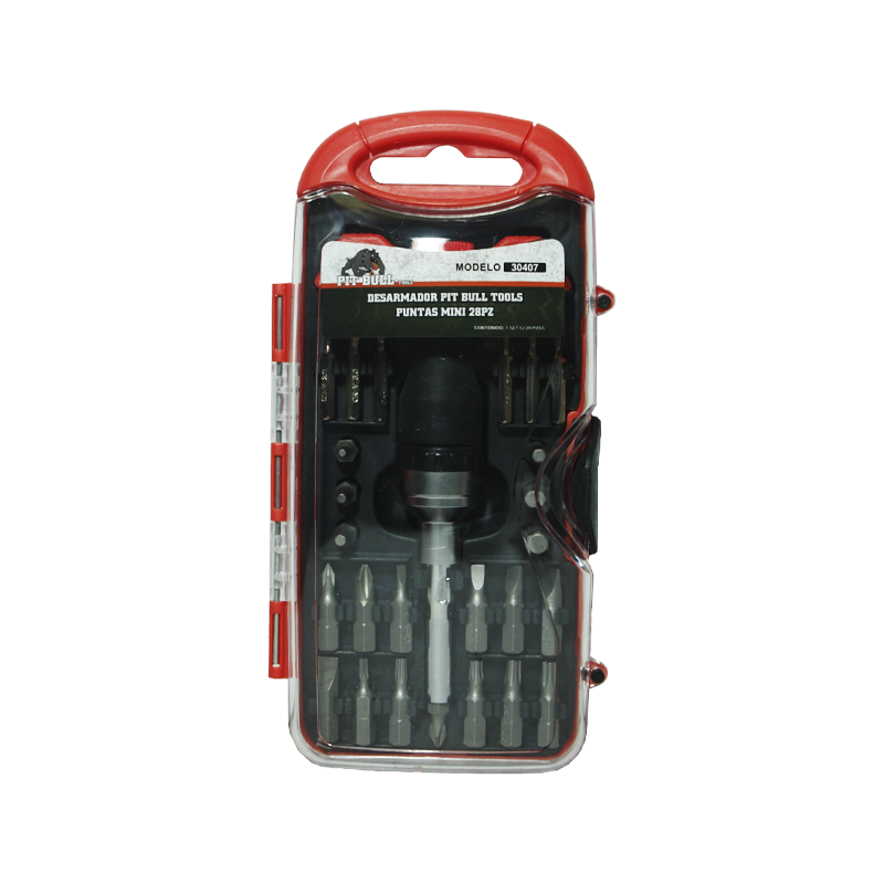 DESARMADOR PIT BULL TOOLS PUNTAS MINI 28 | 30407