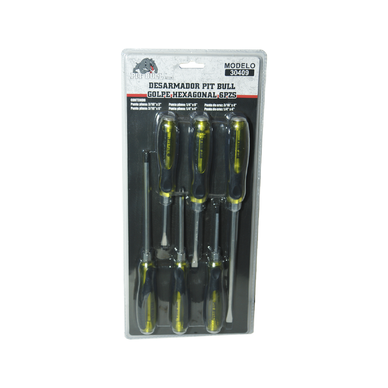 DESARMADOR PITBULL GOLPE HEXAGONAL 6 PZ | 30409