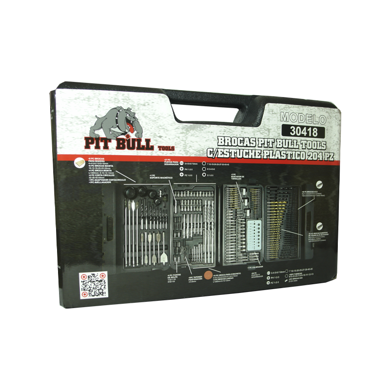 BROCAS PIT BULL TOOLS COMBINADAS 204 PZS | 30418