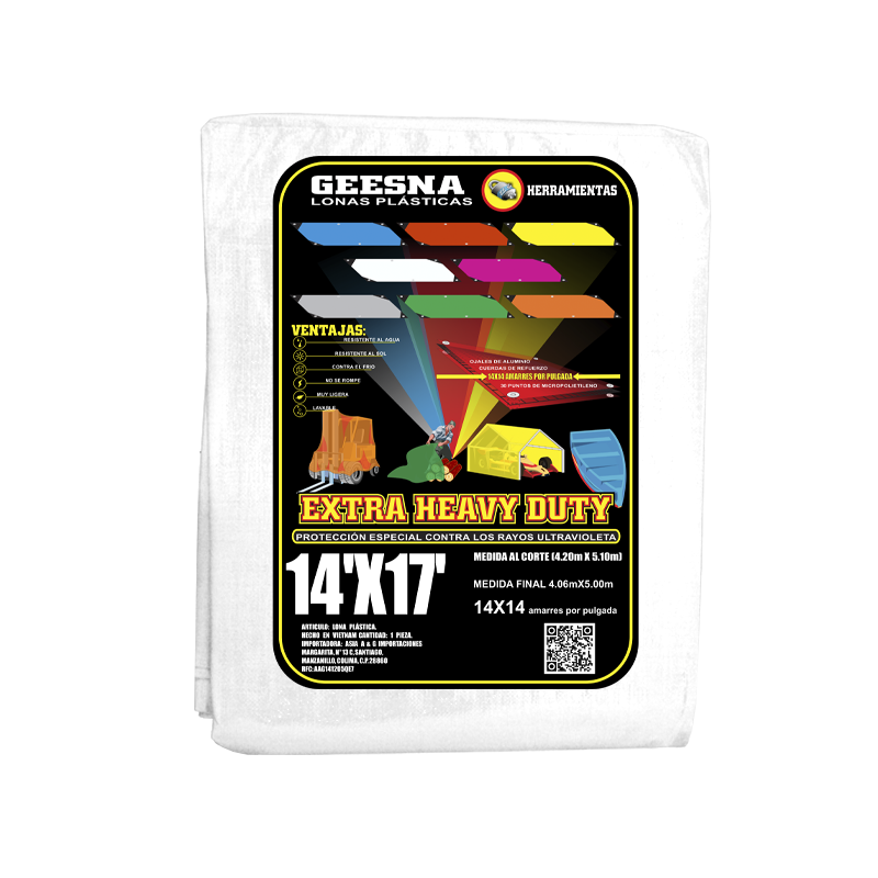 LONA BLCA PES 14X17 ( 4.20X5.10)  GEESNA | 33027