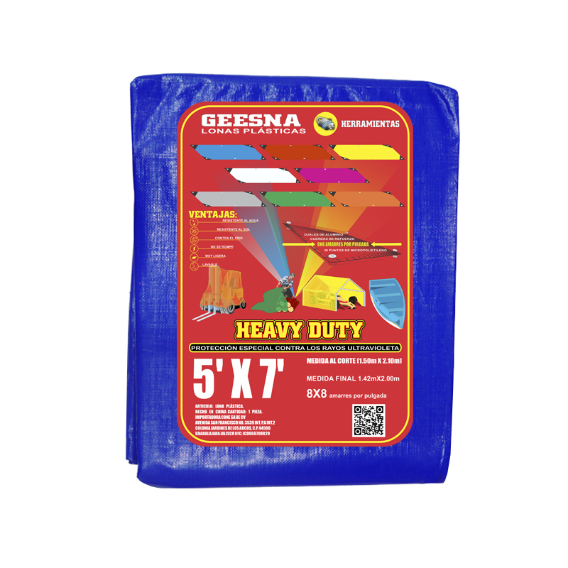 LONA AZUL LIG  5X7   ( 1.50X2.10)  GEESNA | 33182