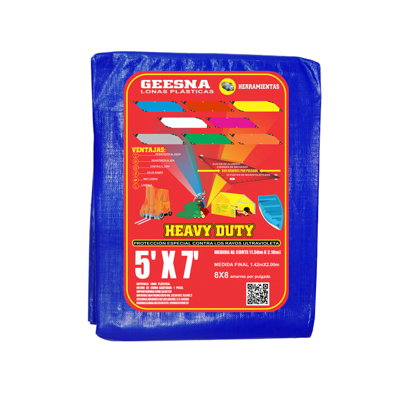 LONA AZUL LIG  5X7   ( 1.50X2.10)  GEESNA | 33182