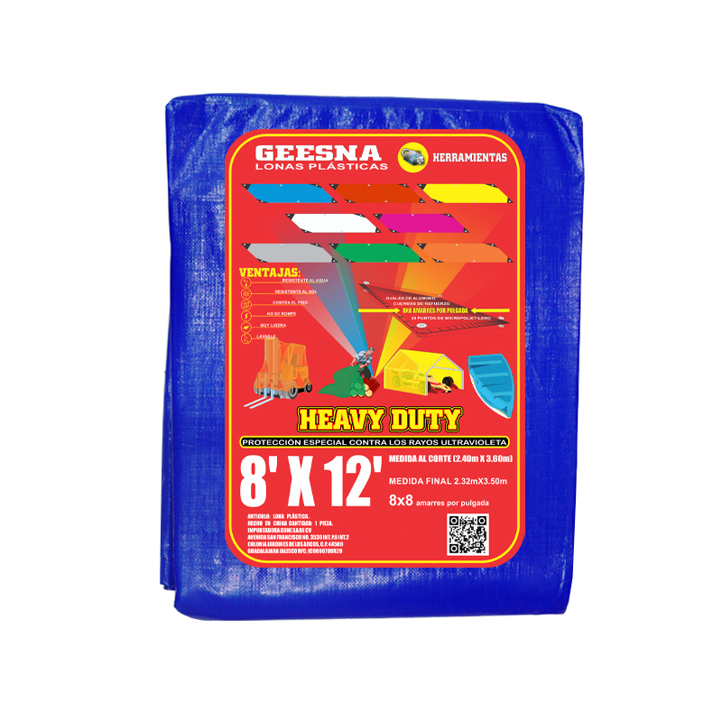 LONA AZUL LIG  8X12  ( 2.40X3.60)  GEESNA | 33185