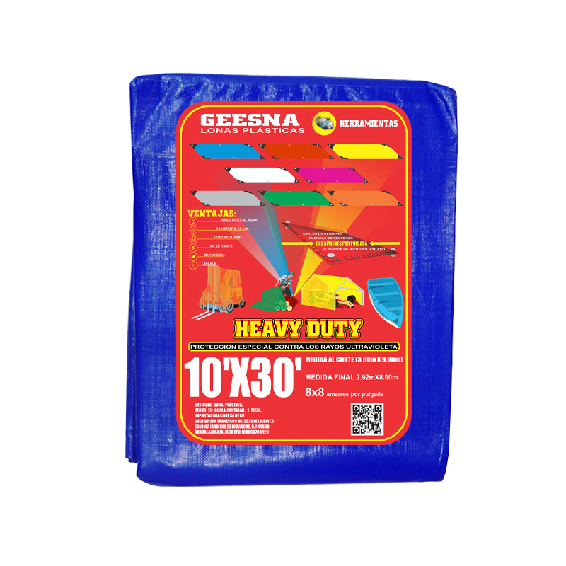 LONA AZUL LIG 10X30  ( 3.00X9.00)  GEESNA | 33221