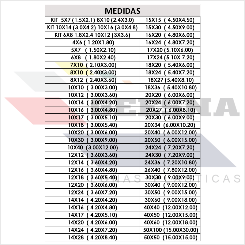 LONA AZUL LIG 15X30  ( 4.50X9.00)  GEESNA | 33223