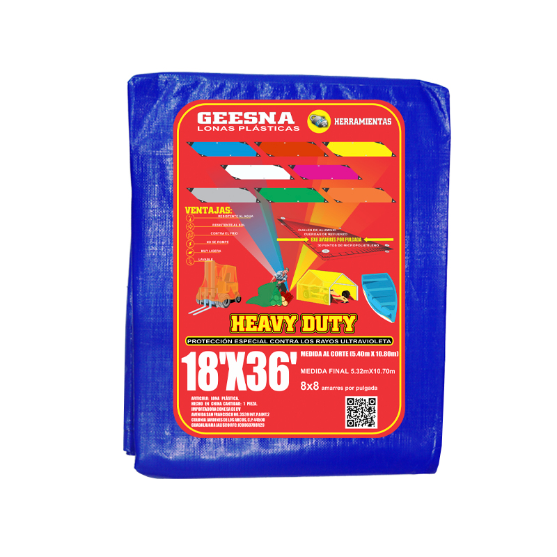 LONA AZUL LIG 18X36  ( 5.40X10.80) GEESNA | 33244