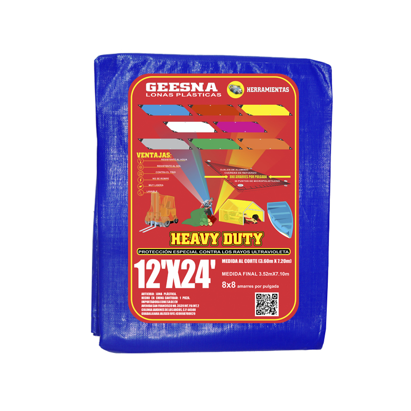 LONA AZUL LIG 12X24  ( 3.60X7.20)  GEESNA | 33250