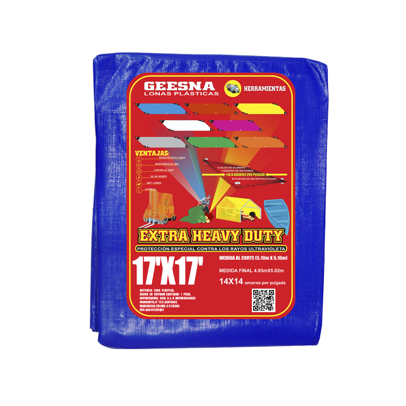 LONA AZUL PES 17X17  (5.10X5.10)  GEESNA | 33262
