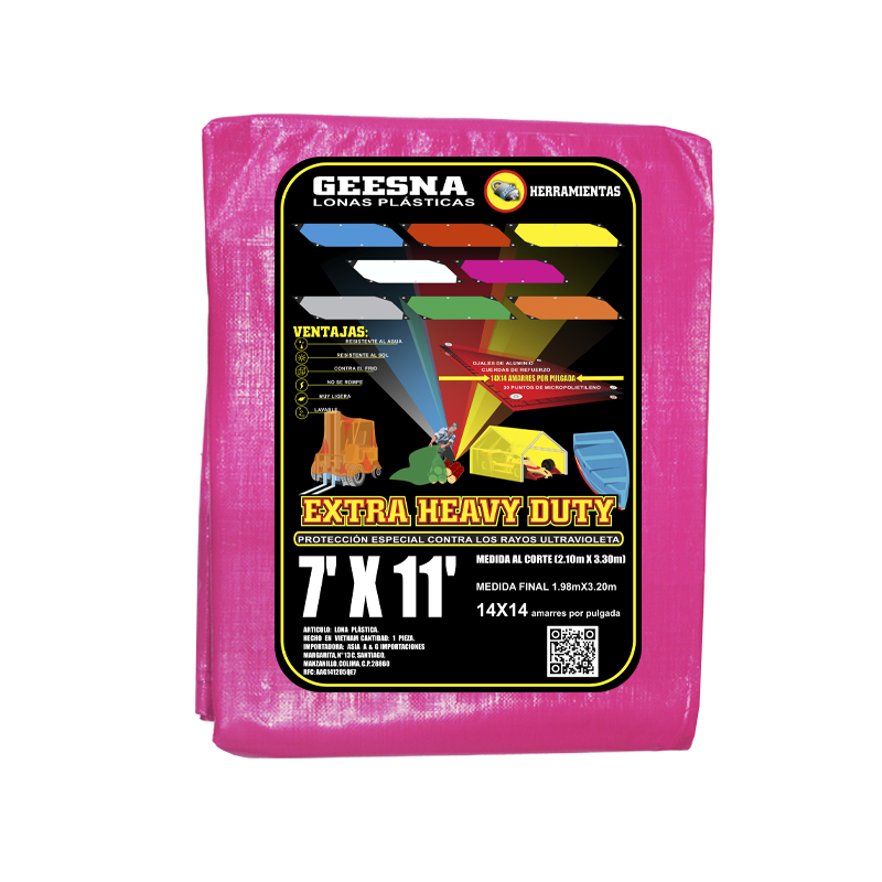 LONA ROSA PES  7X11 ( 2.10X3.30)  GEESNA | 33271