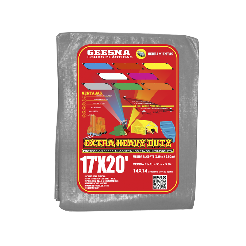 LONA GRNG PES 17X20 ( 5.10X6.00)  GEESNA | 33294