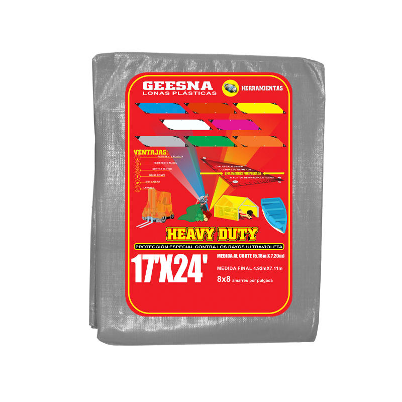 LONA GRIS LIG 17X24 (5.10X7.20)  GEESNA | 33364