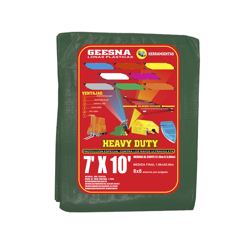 LONA VERD LIG  7X10 ( 2.10X3.00)  GEESNA | 33427