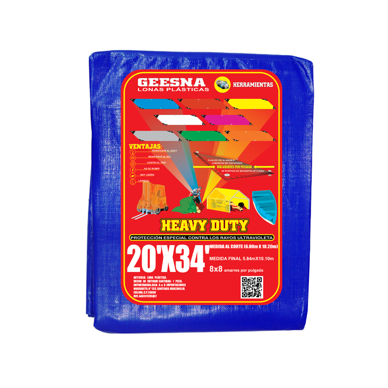 LONA AZUL LIG 20X34  (6.00X10.20)  GEESNA | 33546