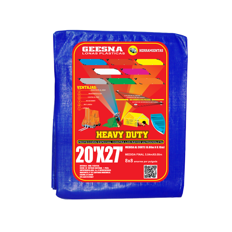 LONA AZUL LIG 20X27  ( 6.00X8.10) GEESNA | 34128