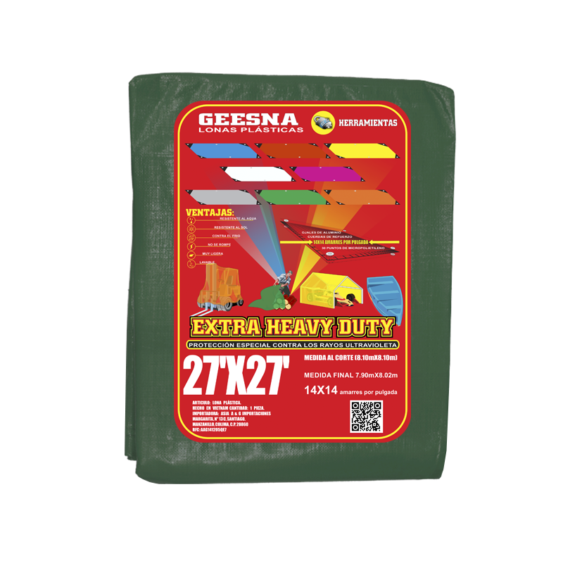 LONA VERD PES 27X27 (8.10X8.10) GEESNA | 34144