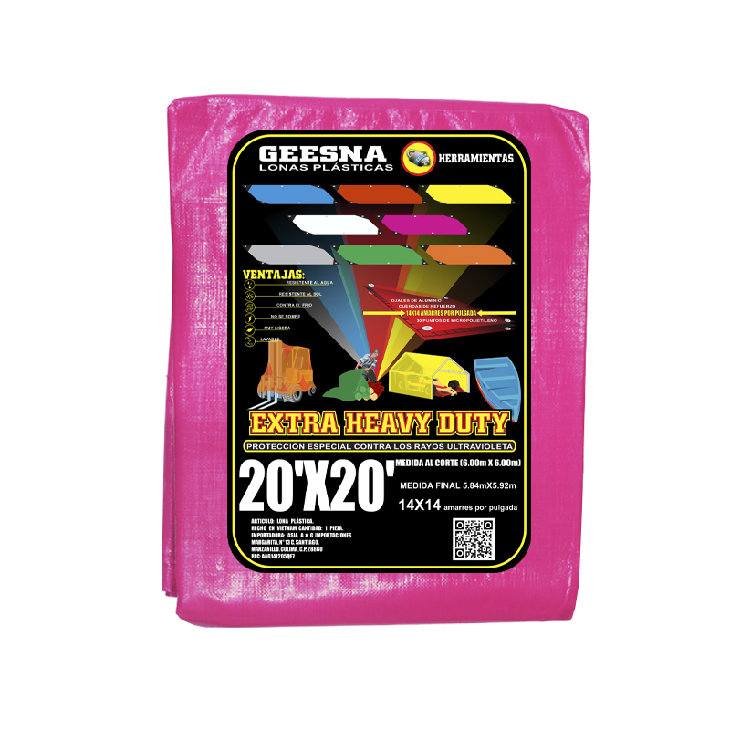 LONA ROSA PES 20X20 ( 6.00X6.00)  GEESNA | 4494