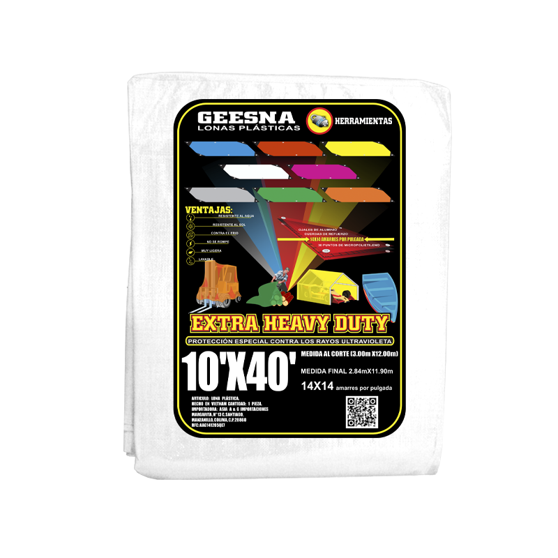 LONA BLCA PES 10X40 ( 3.00X12.00) GEESNA | 4875