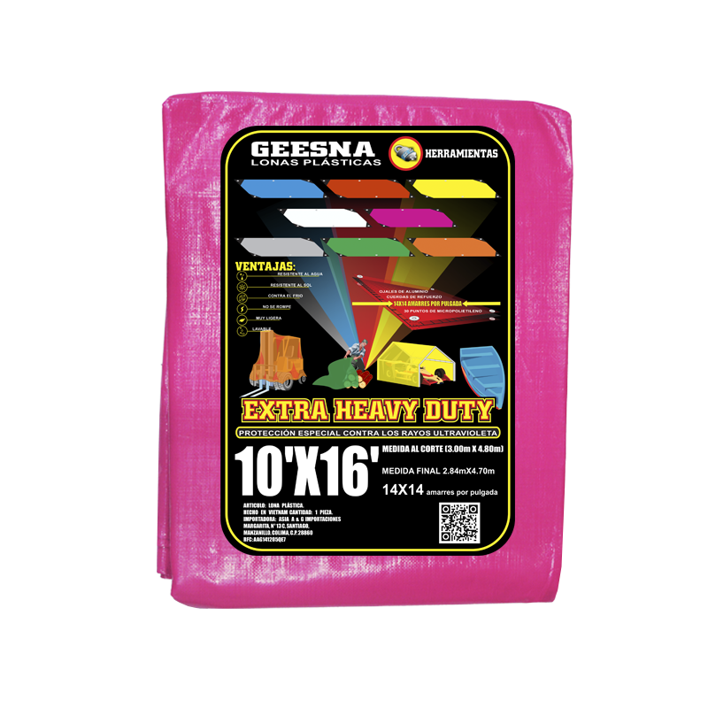 LONA ROSA PES 10X16 ( 3.00X4.80)  GEESNA | 5650