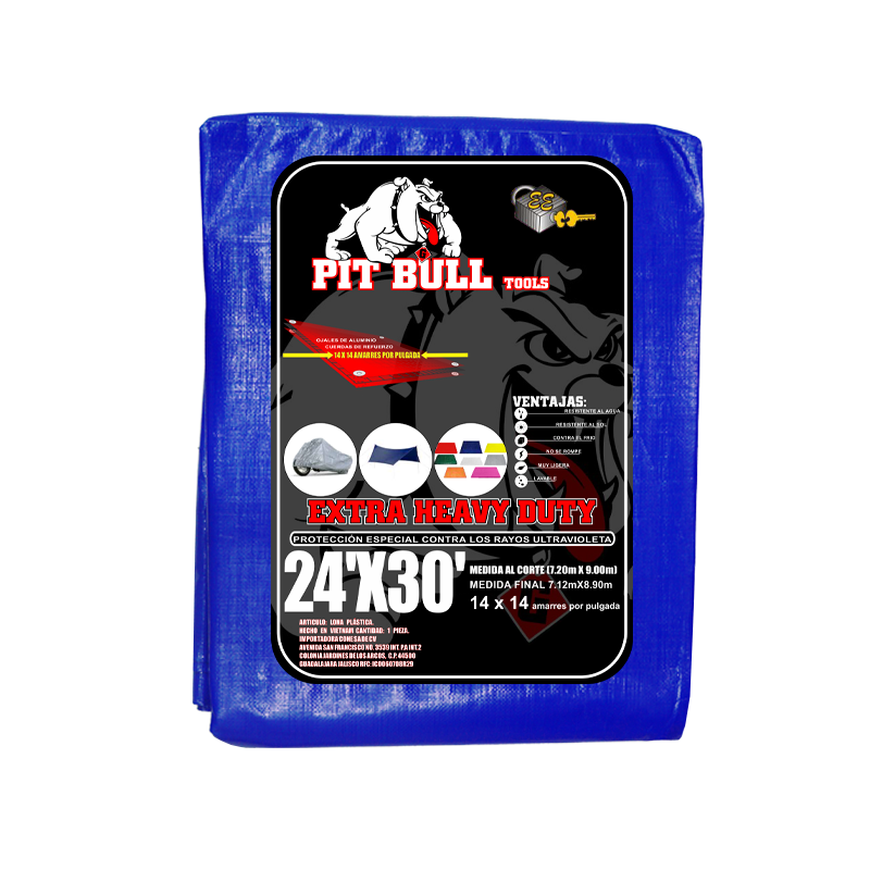LONA PIT BULL AZUL 24X30  ( 7.20X9.00) | 60053