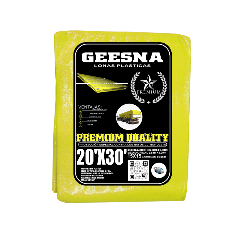 LONA AMAR 220G 20X30 ( 6.00X9.00) GEESNA | 60122