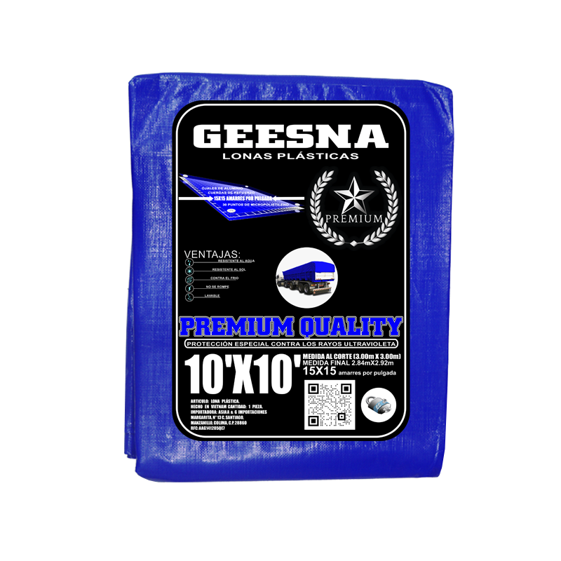LONA AZGR 220G 10X10 (3.00X3.00) GEESNA | 60131