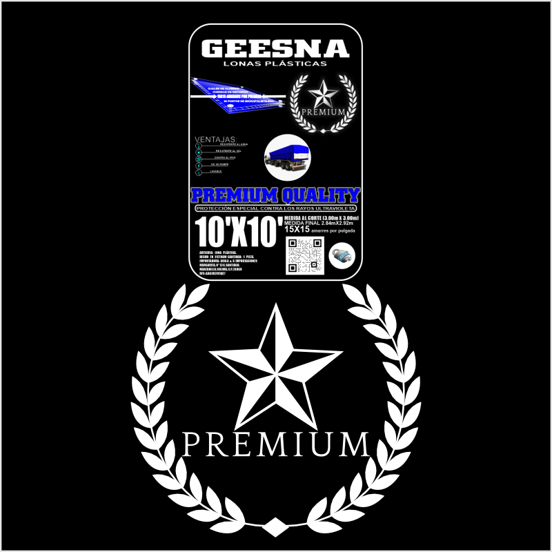 LONA AZGR 220G 14X16 (4.20X4.80) GEESNA | 60136
