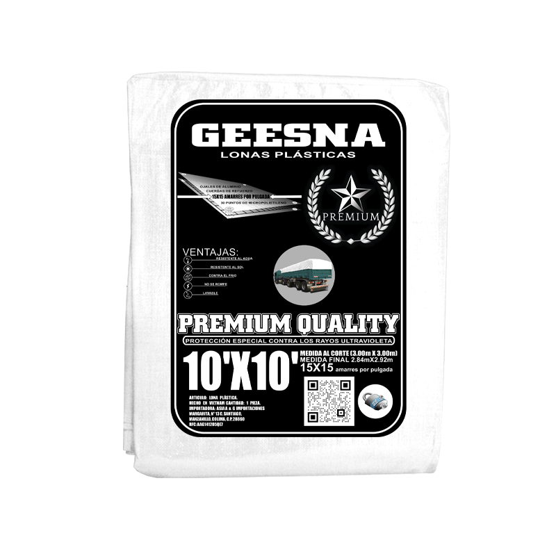 LONA BLCA 220G 10X10 ( 3.00X3.00) GEESNA | 60156