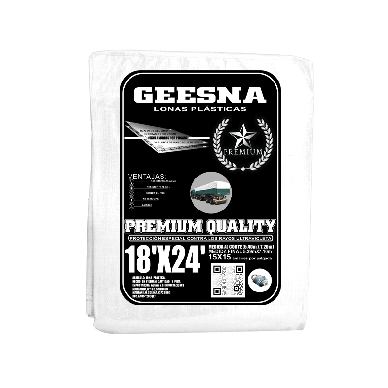 LONA BLCA 220G 18X24 ( 5.40X7.20) GEESNA | 60168