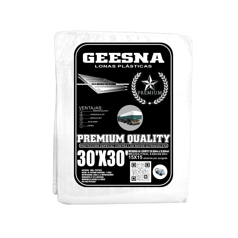 LONA BLCA 220G 30X30 ( 9.00X9.00) GEESNA | 60178
