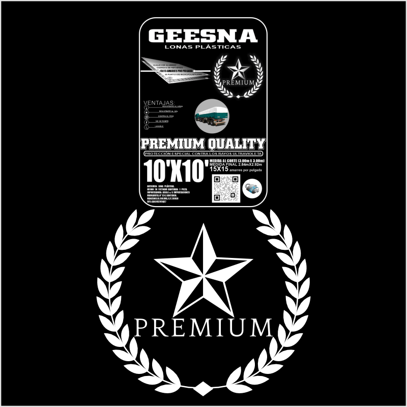 LONA GRNG 220G 10X20 ( 3.00X6.00) GEESNA | 60183